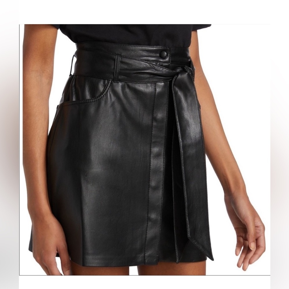 NANUSHKA Vegan Leather Meda Belted Mini Skirt - Picture 5 of 13